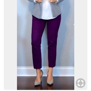 Loft Marissa Deep Purple Cropped Pants